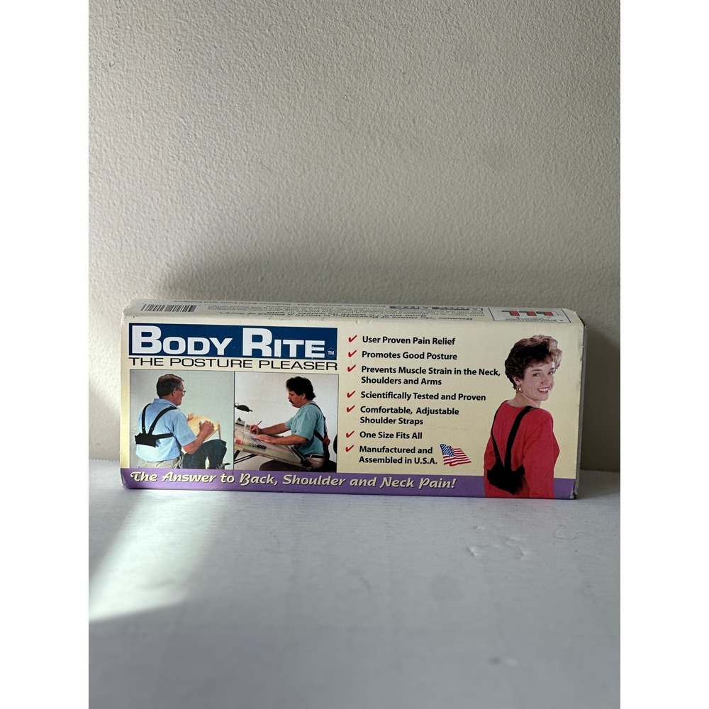 Body Rite The Posture Pleaser Ergonomic Posture Aid Back Neck Pain Relief Black